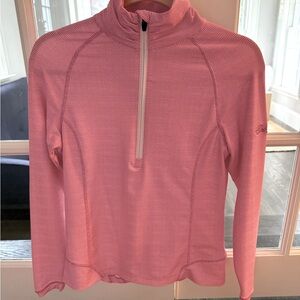 Sea Island Logo / Peter Millar Women's Pink Quarter-Zip Hoodie